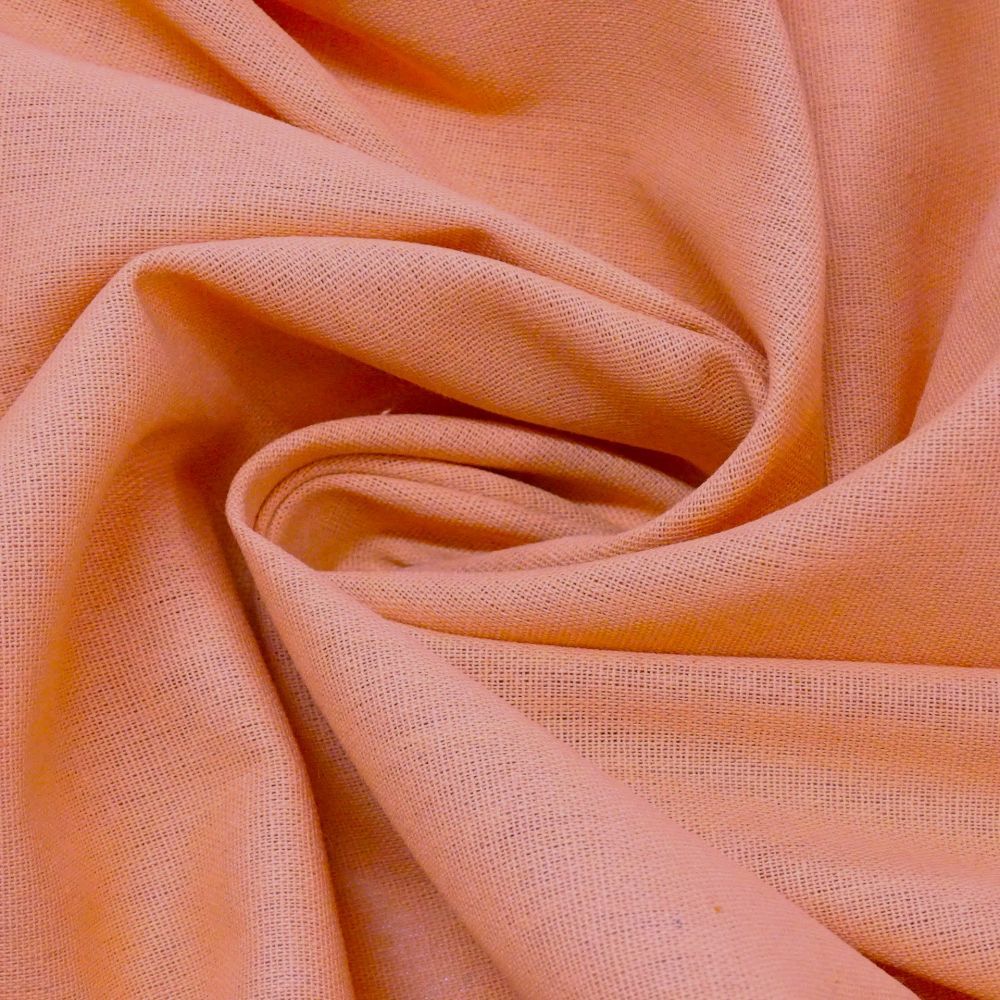 Tecido Viscolinho Viscose Com Linho Cor Pêssego Pantone 15-1243 TCX Papaya