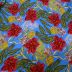 Tecido Viscose Casual Estampa Floral Tropical Fundo Cor Azul 