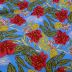 Tecido Viscose Casual Estampa Floral Tropical Fundo Cor Azul 