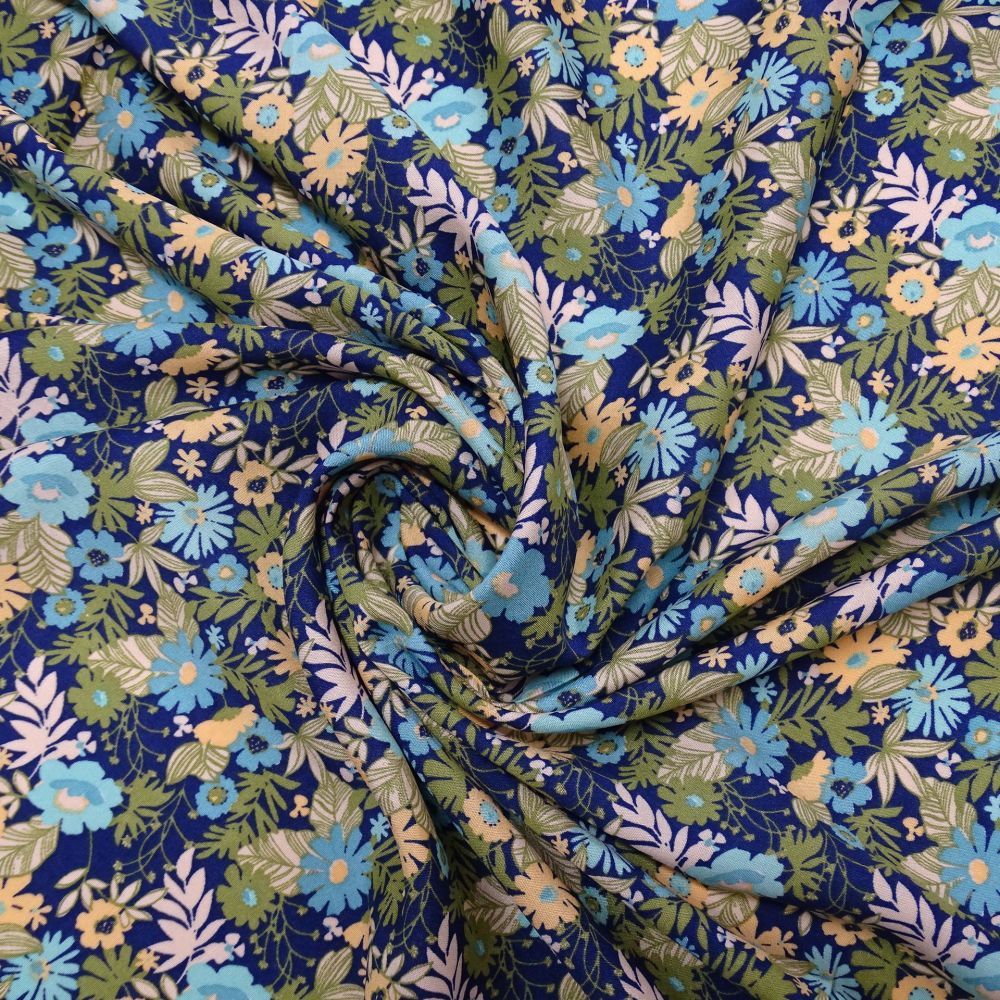 Tecido Alfaiataria Bengaline Cor Azul Royal na Monalisa Tecidos Finos