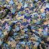 Tecido Viscose Estampa Floral Liberty Fundo Cor Azul Marinho 