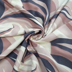 Tecido Viscose Estampada Abstrata Tons de Nude 