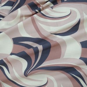 Tecido Viscose Estampada Abstrata Tons de Nude 