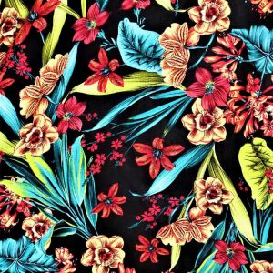 Tecido Viscose Estampado Floral Na Monalisa Tecidos Finos