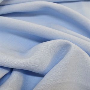 Tecido Viscose Slub Trama de Linho, Cor Azul Serenity 