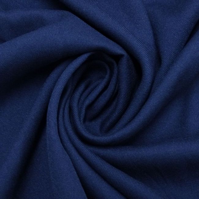 Tecido Viscose Twill Sarjada Pesada Cor Azul Aço Escuro, Pantone 19-4024 Tcx Dress Blues 