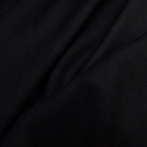 Tecido Viscose Twill Sarjada Pesada Cor Preta, Pantone: Black 