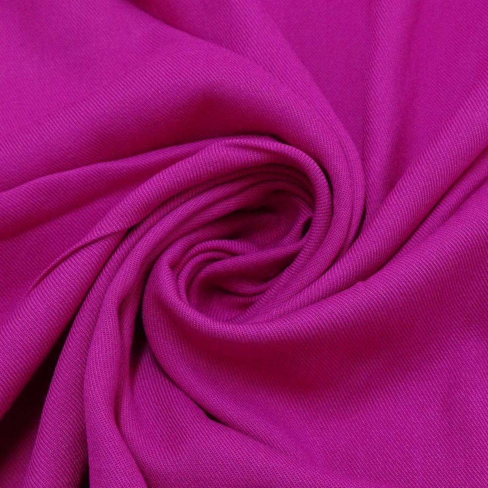 Tecido Viscose Sarjada Pesada Cor Fúcsia Pink, Pantone: 17-2624 TCX Rose  Violet na Monalisa Tecidos Finos