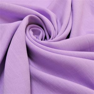 Tecido Viscose Slub Trama De Linho Cor Lilás Candy Color Pantone: 16-3521TCX Lupine   