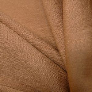 Tecido Viscose Slub Trama de Linho, Cor Marrom Canela Claro, Pantone: 16-1333 TCX Doe 