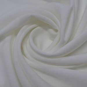 Tecido Viscose  Slub Trama de Linho, Cor Off White, Pantone: 11-0602TCX Snow White