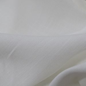 Tecido Viscose  Slub Trama de Linho, Cor Off White, Pantone: 11-0602TCX Snow White