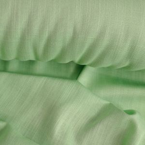 Tecido Viscose  Slub Trama de Linho Cor Verde Claro Pantone 13-0117 TCX Green Ash