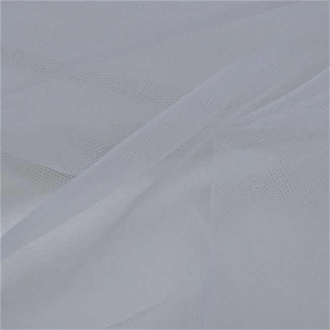 Tecido Tule Ilusion Italiano 1,40M Cor Off White, Pantone: 11-0602TCX Snow White 